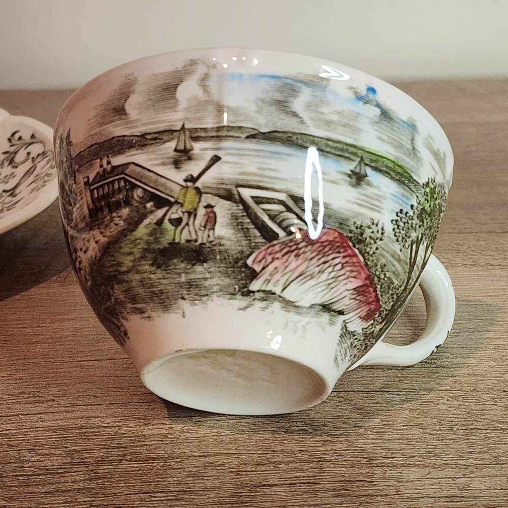 Johnson Brothers Cottage Garden Breakfast cup & saucer Made England Windsor Ware - Picture 8 of 16